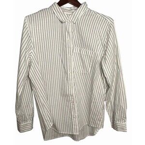 Universal Thread Long Sleeve Collared Button-Down Shirt  Green Striped XL